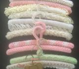 Crochet/knitted child coat hanger x 10