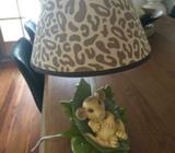 Animal print nursery lamp