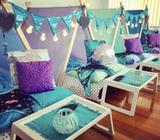 Mermaid theme sleepover party hire