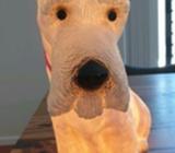 Little white dog night lamp