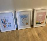 Three gorgeous wall prints for kids room