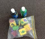 Crayola crayon washable paint and sponge block prints