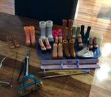 Bratz shoes x14 & Ski's & Ski Poles, Bow & Arrows & Handbag