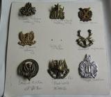 ww1 scotish army hat badges collection 8 badges