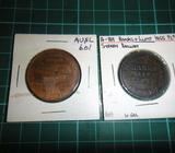 1855 the sydney railway hank and lloyd 1855 railway opned 2 coin/medal