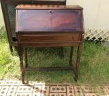 Drop front timber desk