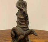 Lady with Afghan Hound Statuette