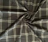Cotton black and grey check