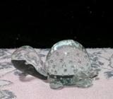 Vintage Glass Turtle Bubble Paperweight