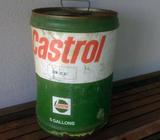 ANTIQUE CASTROL 5 GALLON / 20 LITRE OIL DRUM VINTAGE OIL COLLECTABLE