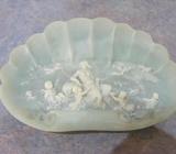 Vintage Pale Green Marlestone Shell-Shaped Dish