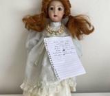 1986 Doll With Pearl Necklace, Approx 46cm